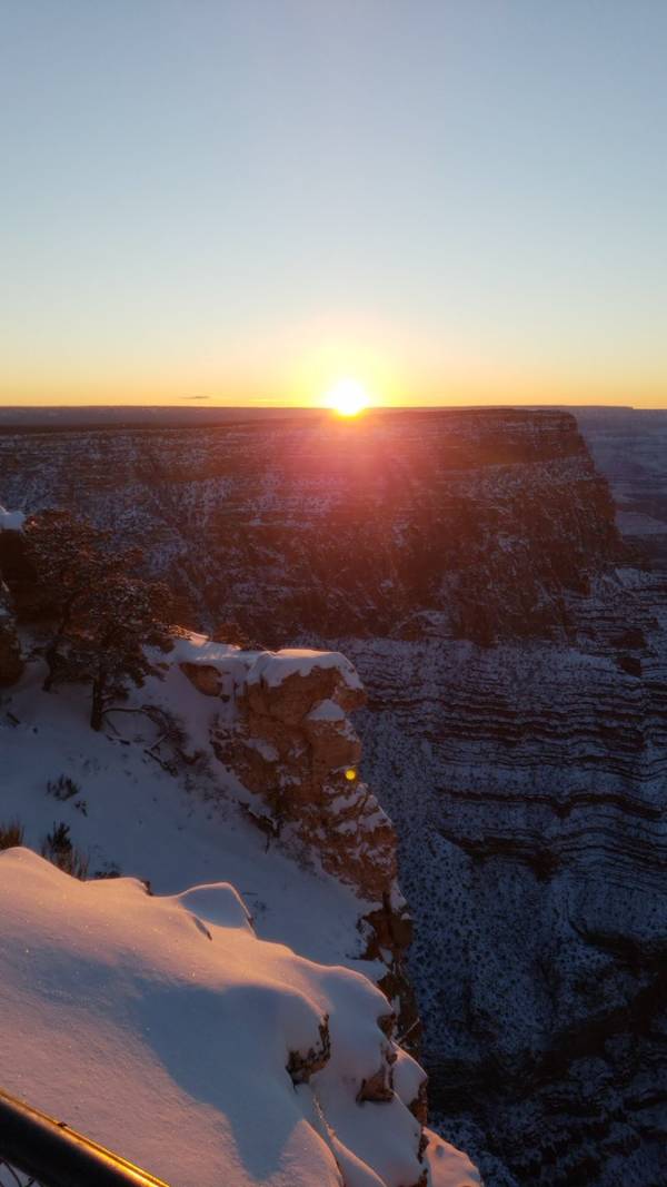Grand Canyon Snowy Sunset
