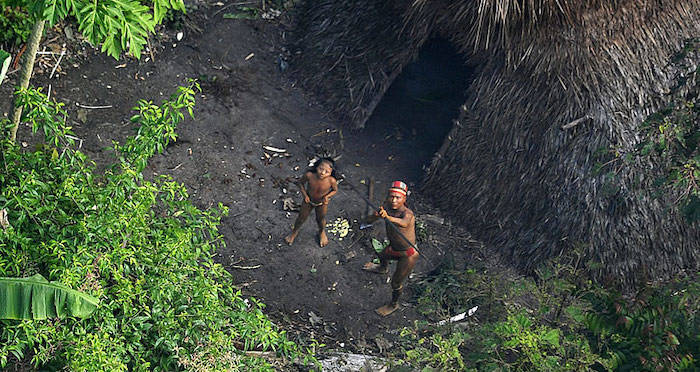 Isolated Natives Shooting Arrows