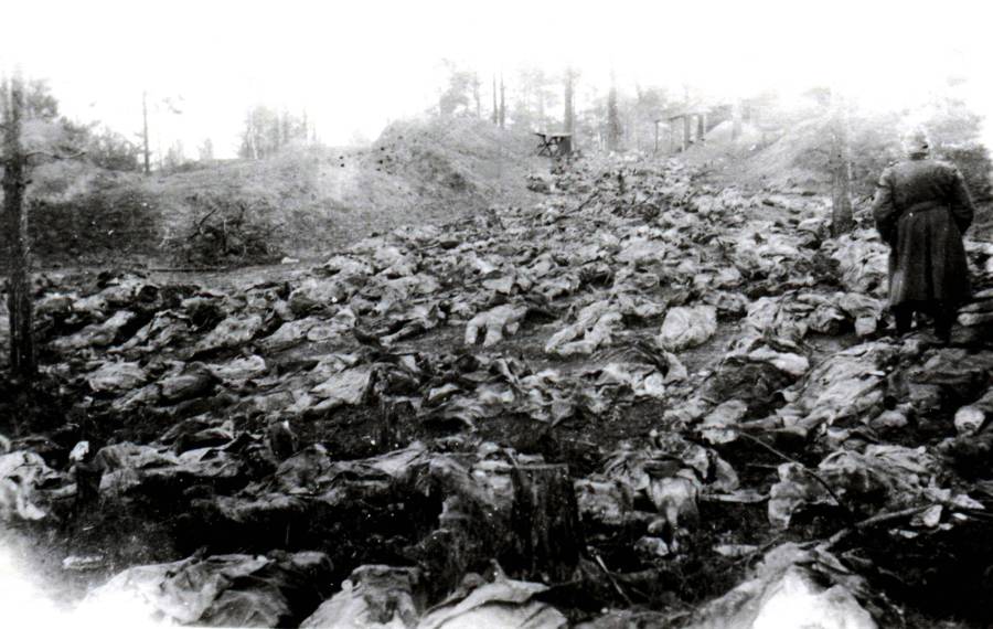 Bodies Piled Katyn Massacre