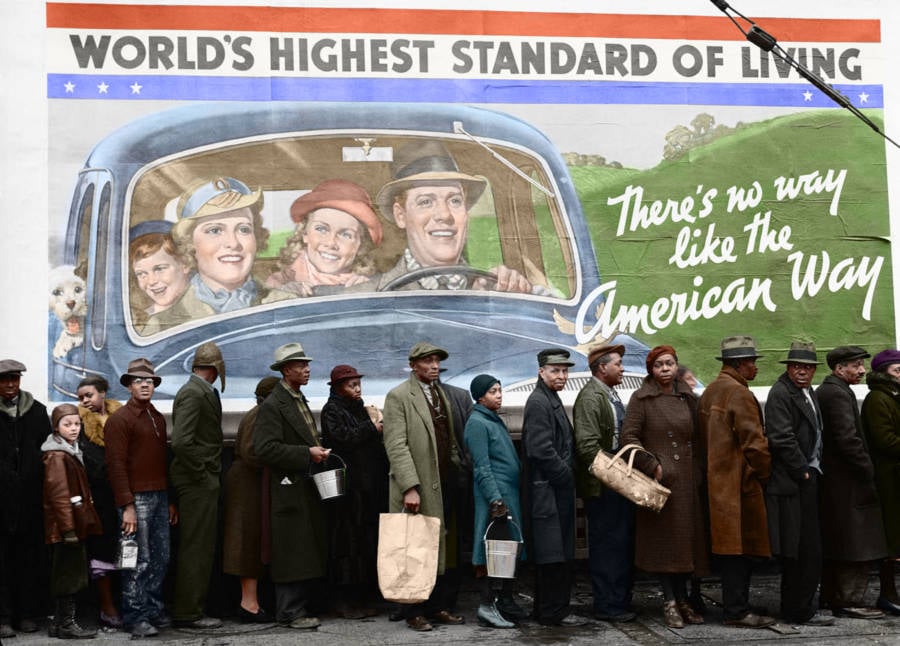 great depression pictures in color