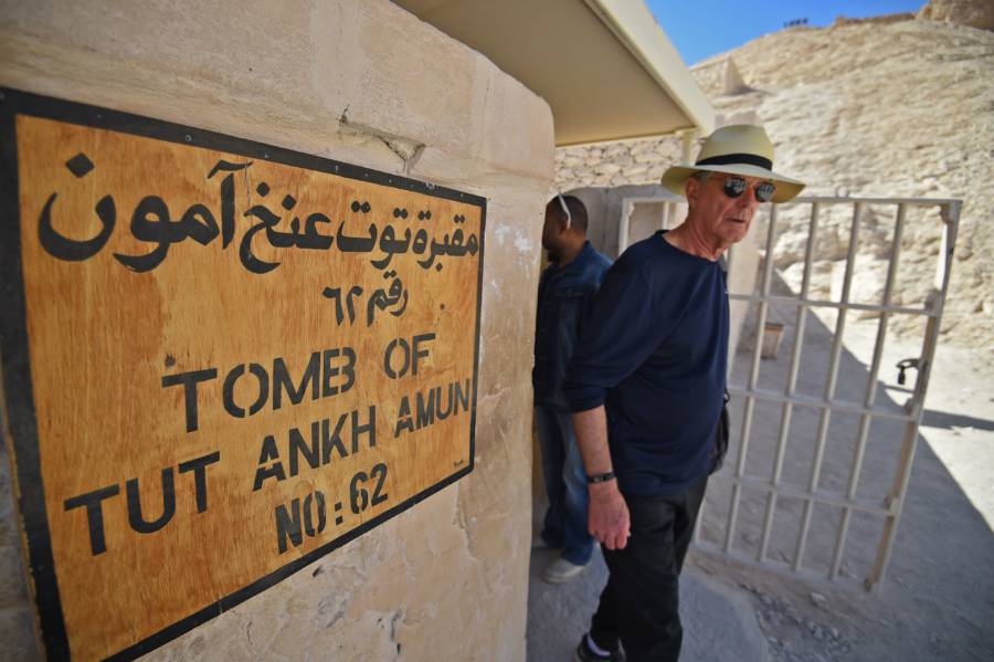 Man Exits Tuts Tomb