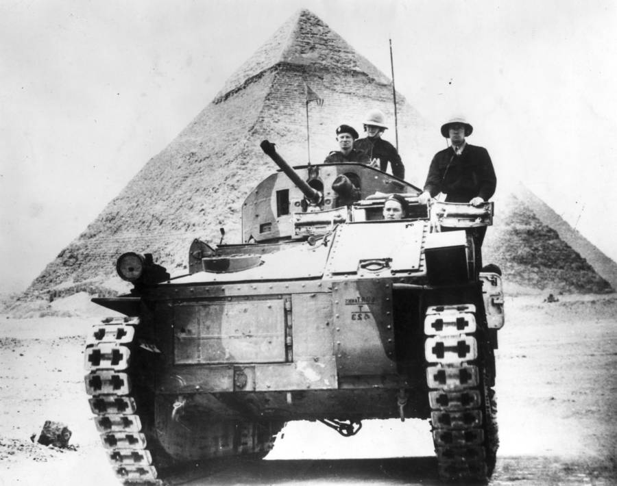 British Tank Egyptian Pyramid