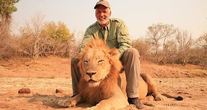 Guy Gorney With A Dead Lion
