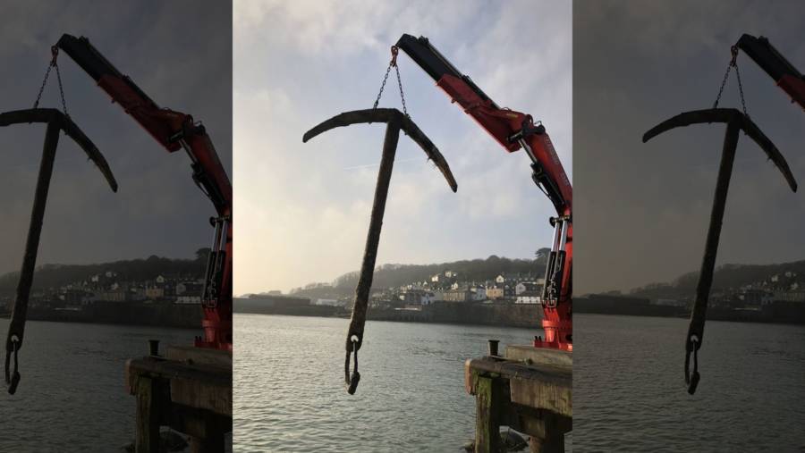 Merchant Royal Anchor Being Taken Ashore