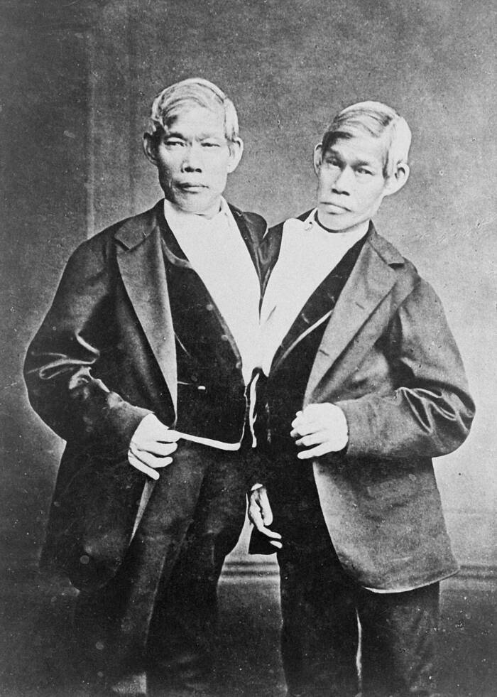 Chang And Eng Bunker In Old Age