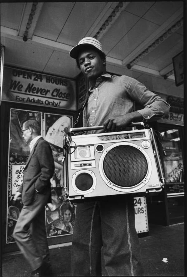 Teenager With Ghettoblaster 42nd Street New York City 1980