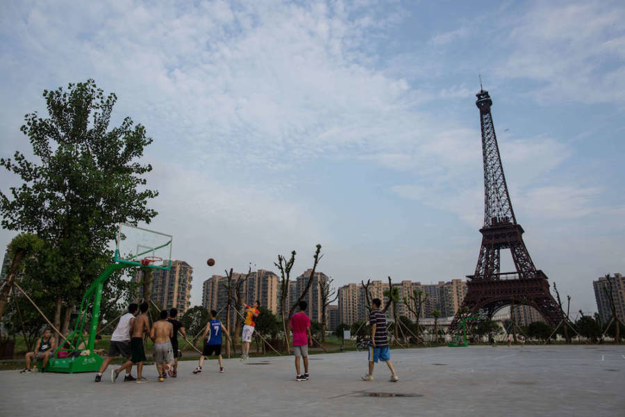 Tianducheng With Eiffel Tower Replica