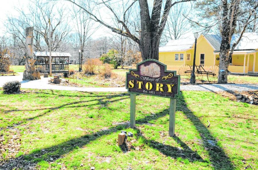 Yellow House Story Sign