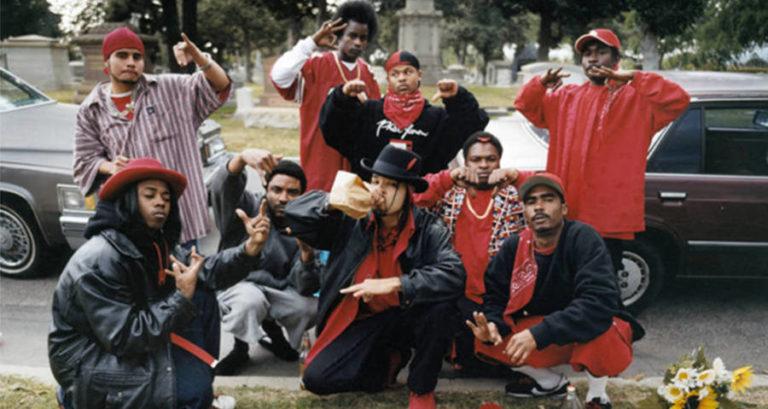 Bloods Pose Over Friends Grave