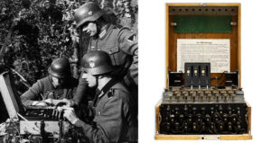 Nazis Using Enigma Machine Beside Machine
