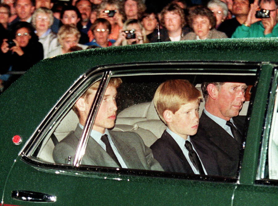 Prince William In Funeral Car