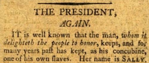 Sally Hemings In The Newspaper