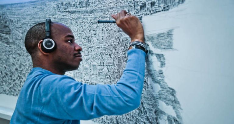 Stephen Wiltshire Draws Houston