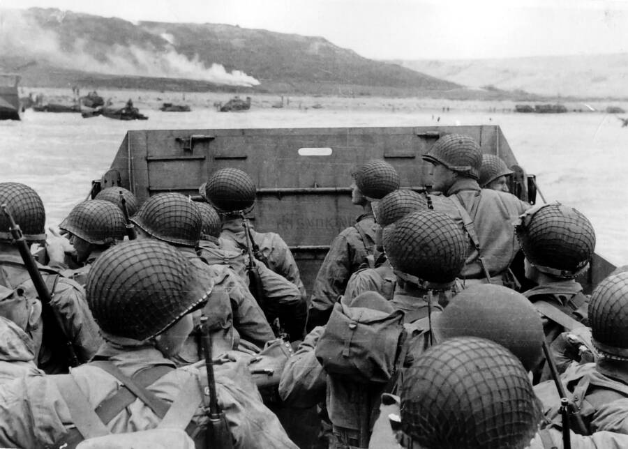 American Troops Approach Omaha Beach On D-Day