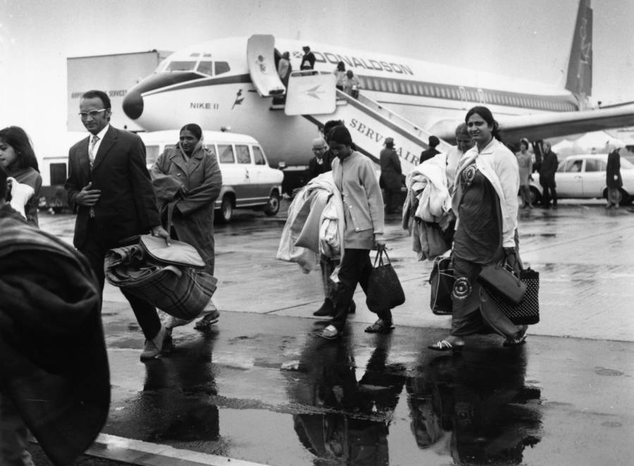 Ugandan Asians At Stansted Airport