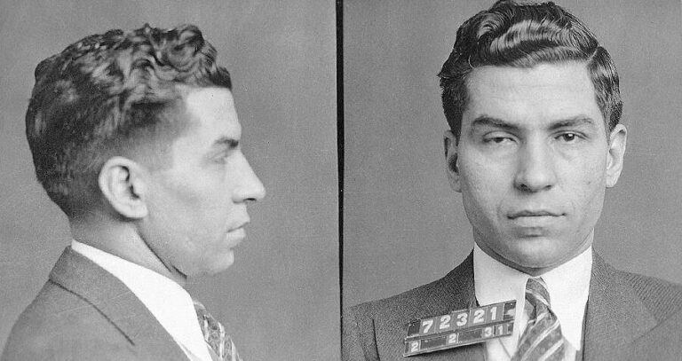 Lucky Luciano Bandw Mugshot