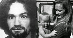 Manson Beside Michael Brunner Held By Mom