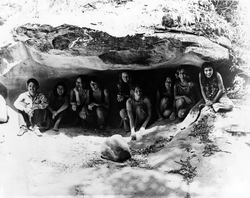 Manson Family In Spahn Ranch Cave