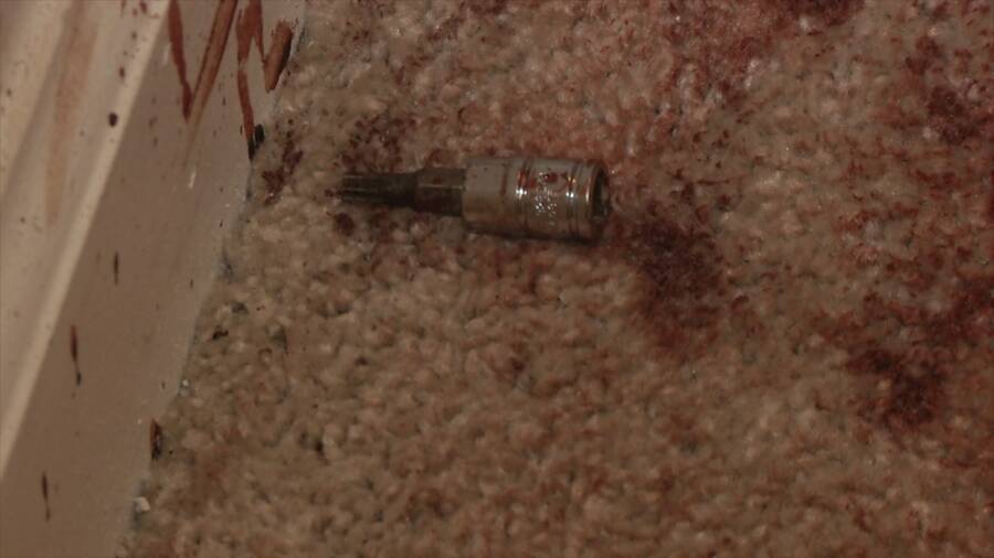 Bloody Wrench On Carpet