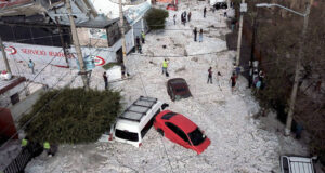 Car Pileup Mexico Storm June