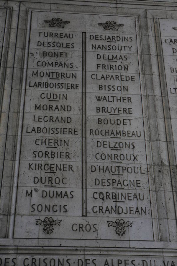 Charles-Étienne Gudin Inscription On The Arc De Triomphe