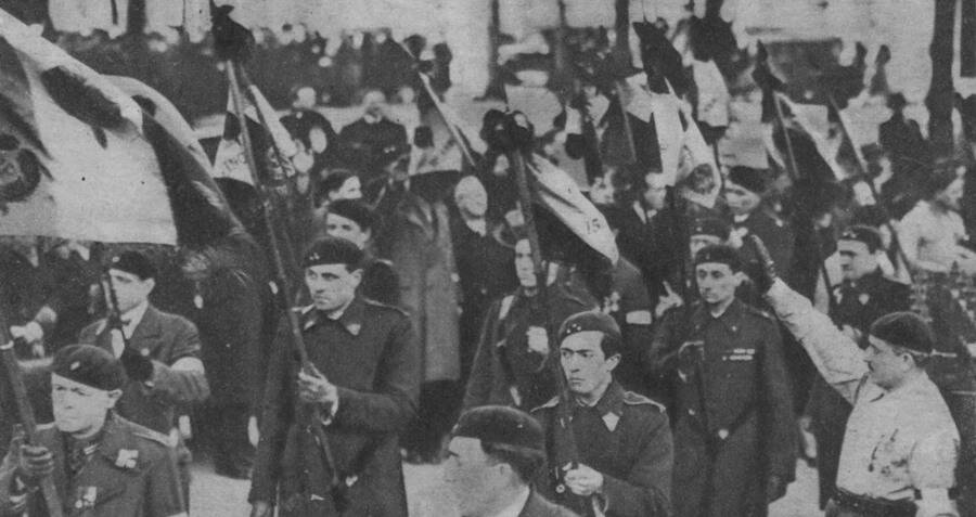 French Fascists Marching