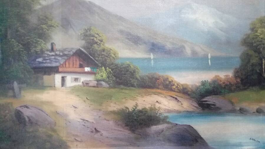 Uno dei dipinti di Hitler's Landscape