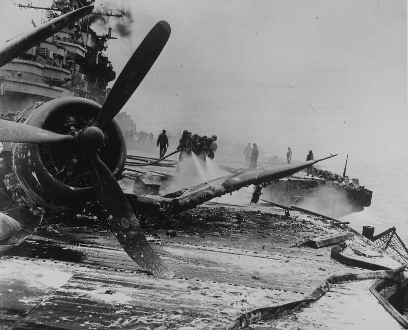 Kamikaze Crashed On Boat
