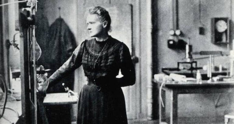 Marie Curie In Lab