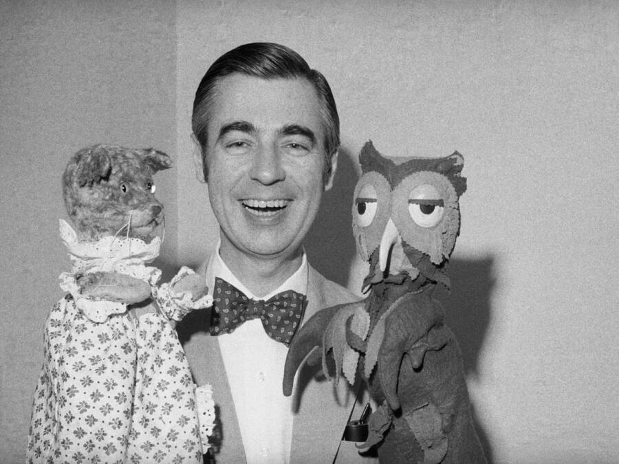 Mister Rogers With His Puppets