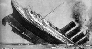 Rms Lusitania Drawn Bow Up