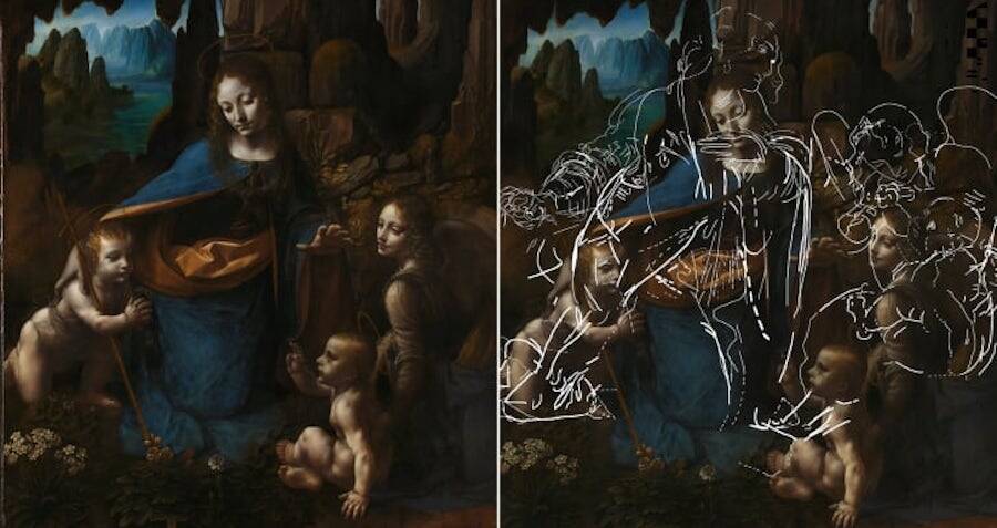 Hidden Sketch Found Under Da Vinci's 500-Year-Old 'Virgin Of The Rocks'