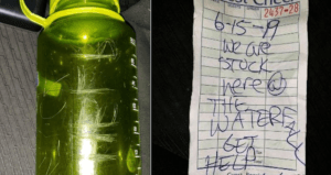 Emergency Message And Water Bottle