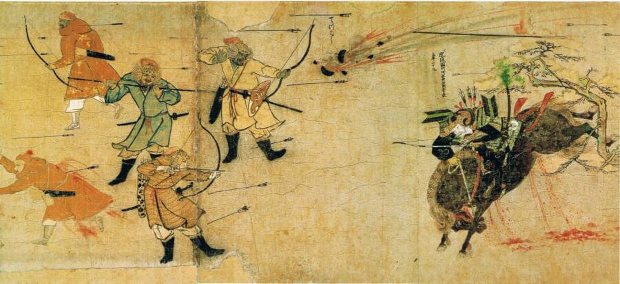 Japanese And Mongols Fighting