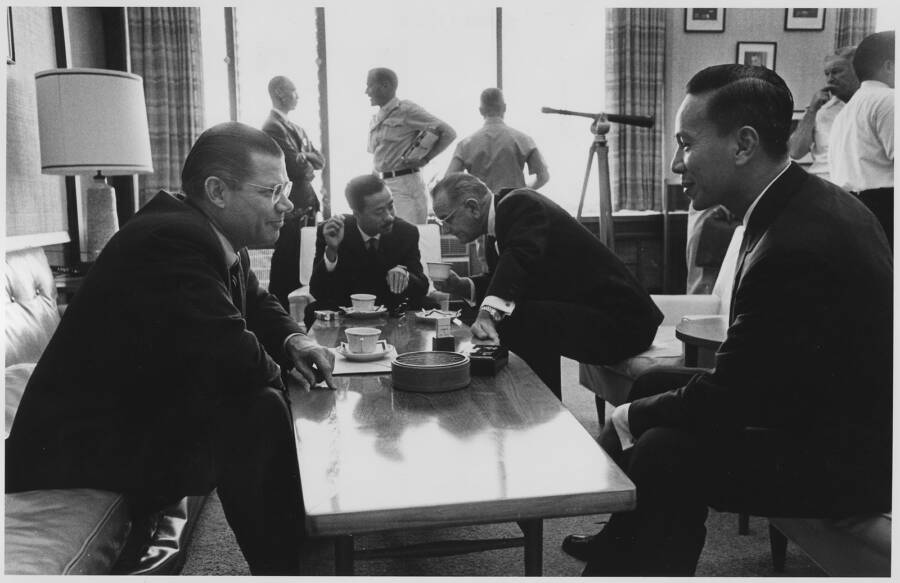 Lyndon Johnson And Robert McNamara At The Honolulu Conference