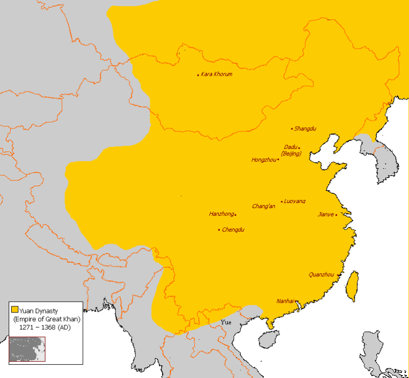 Map Of Yuan Dynasty