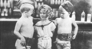 Shirley Temple Between Shirtless Baby Boys