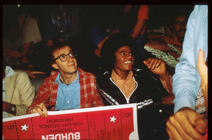 Woody Allen With Michael Jackson In Studio 54