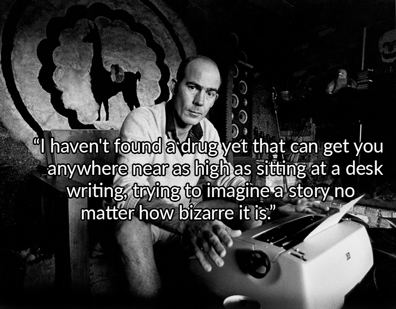 Hunter Thompson On His Typewriter