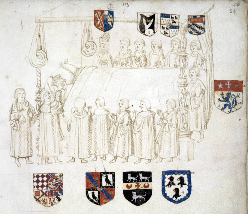 narzeczony króla Henryka VIII na łożu śmierci w pobliżu