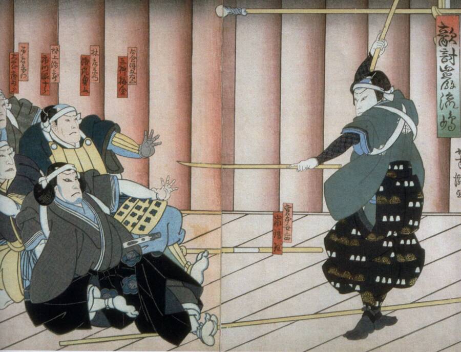 Musashi Using Two Swords