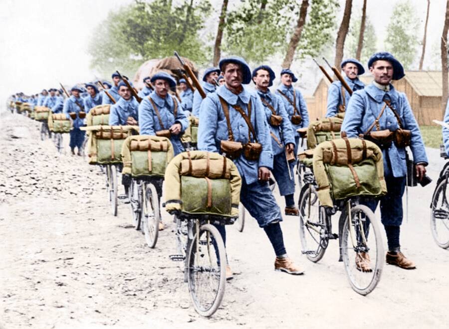 Alpine Cyclists Of World War I Colorized