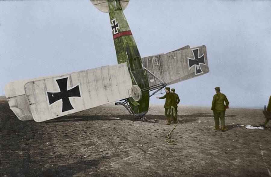 Crashed World War 1 German Airplane