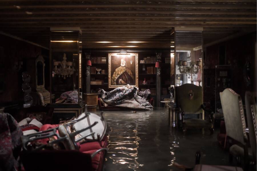 Flooded Venice Library
