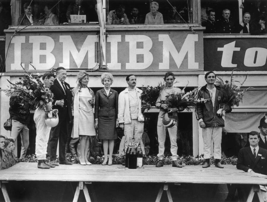 Winners Podium For 1966 Le Mans