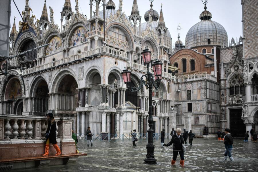 High Tide Of Venice Flood