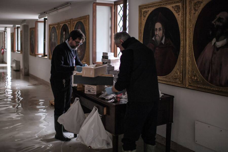 Inside St Marks Basilica Flood