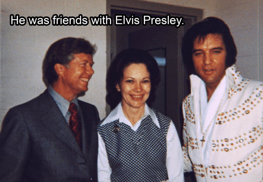 Jimmy And Rosalynn Carter And Elvis Presley