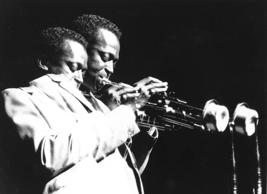 Miles Davis Playing The Trumpet