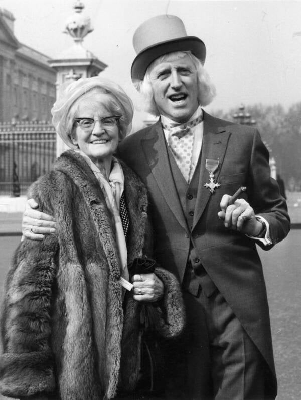 Jimmy Savile With His Mother
